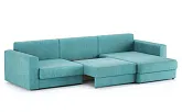 Диван угловой Ларсон 3М Nordic 71 аквамарин - превью 5